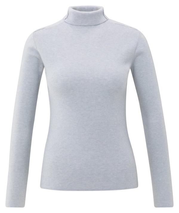 YAYA_Fitted_ribbed_top_with_turtleneck