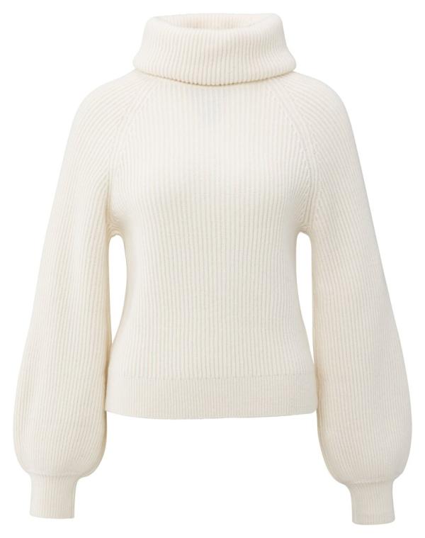 YAYA_Knitted_sweater_with_wide_collar_and_balloon_sleeves