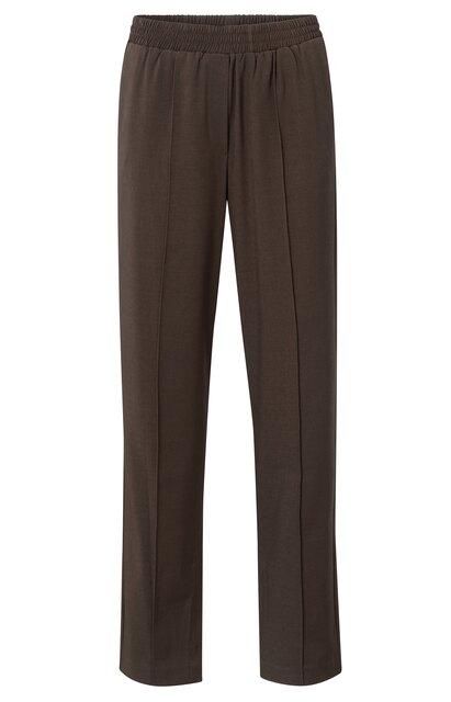 YAYA_Woven_wide_leg_trousers_with_smocked_waistband_and_slit_1