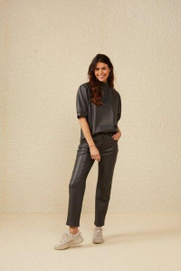 YAYA_Faux_leather_straight_5_pocket_trousers